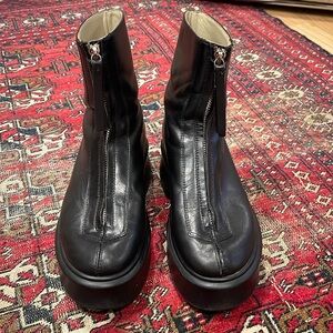The Row Zipped 1 Leather Boots